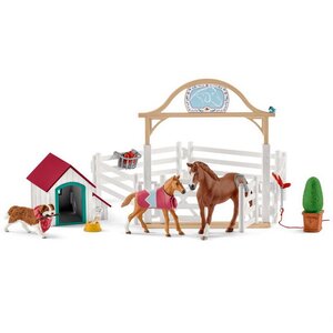 Игровой набор Лошади для гостей Ханны с собакой Руби и аксессуарами Schleich фото 1