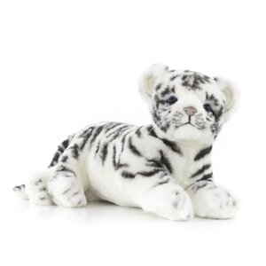 Мягкая игрушка Детеныш белого тигра лежащий 36 см Hansa Creation фото 1