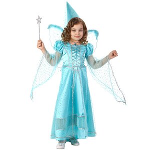 Карнавальный костюм Сказочная Фея, голубой, рост 140 см Батик фото 1