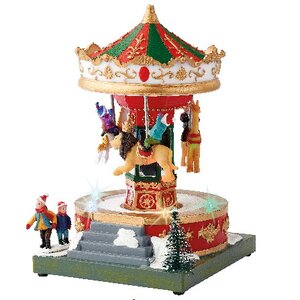 Светящаяся композиция Christmas Carrusel: Circus Animals 19*12 см, с движением и музыкой, на батарейках Kaemingk фото 1