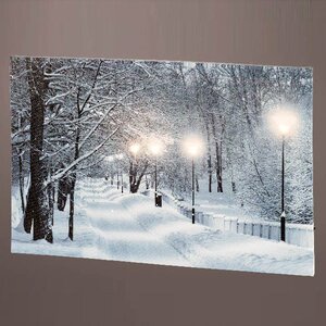 Светодиодная картина Snowfall in Stuttgart 58*38 см, на батарейках Kaemingk фото 1