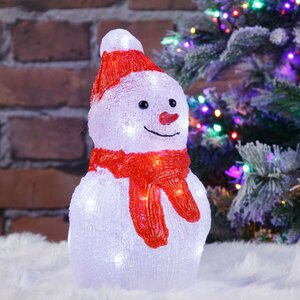 Светящаяся фигура Снеговик Генрих - Snowy Friends 25 см, 20 LED ламп, на батарейках, IP20 Kaemingk фото 1