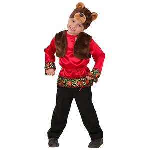 Карнавальный костюм Мишка Захарка, рост 128 см Батик фото 1