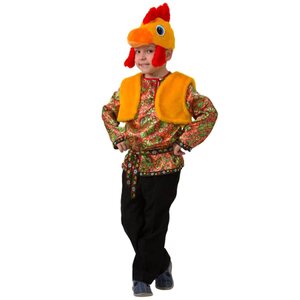 Карнавальный костюм Петушок Петруша, рост 104 см Батик фото 1