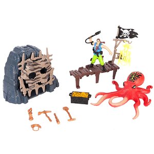 Игровой набор Пираты: Сражение с осьминогом с аксессуарами движение свет Chap Mei фото 1