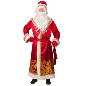 Карнавальный костюм для взрослых Дед Мороз сатиновый, 54-56 размер Батик фото 1