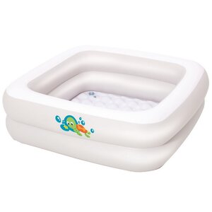 Детский бассейн с надувным дном Baby Tub 86*86*25 см, клапан Bestway фото 1