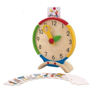 Обучающий набор Часы с карточками 25*21 см Plan Toys фото 1