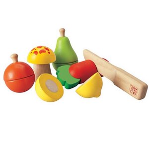 Игровой набор Режем Фрукты и Овощи 6 предметов, дерево Plan Toys фото 1