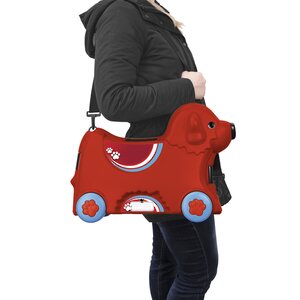 Детский чемодан на колесиках Собачка красный BIG фото 5
