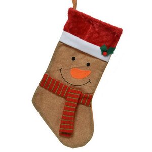 Новогодний носок Теплое Ретро: Снеговик Жан-Эрик 46 см Kaemingk фото 1