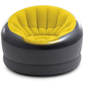 Надувное кресло Empire Chair 112*109*69 см жёлтое INTEX фото 1