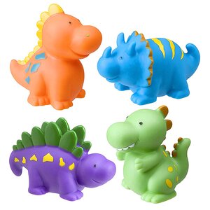 Игрушки для ванной Динозаврики 4 шт в сумочке Alex фото 1