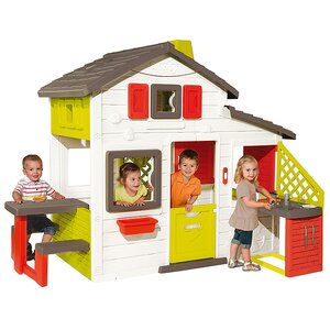 Детский игровой домик Для друзей с кухней и аксессуарами, 217*172*155 см Smoby фото 1