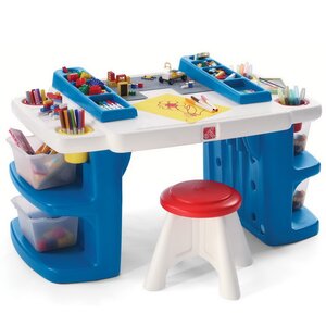 Детский стол для творчества Создатель со стулом 109*66*51 см Step2 фото 1