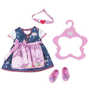 Набор одежды для куклы Baby Born 43 см: Платье с передником, 3 предмета Zapf Creation фото 1