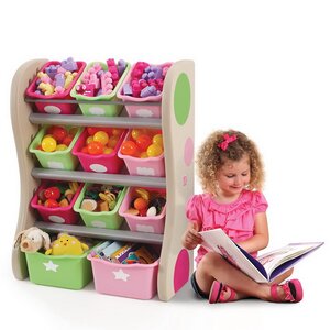Система хранения игрушек, 89*67*36 см, салатово-розовый Step2 фото 1