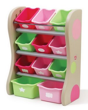 Система хранения игрушек, 89*67*36 см, салатово-розовый Step2 фото 3