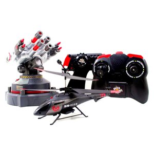 Игровой набор на радиоуправлении Лазерный бой с наземной пушкой и вертолетом Baby Land фото 1