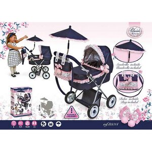 Коляска для куклы Романтик с сумочкой и зонтиком, 65 см, уцененный Decuevas Toys фото 6