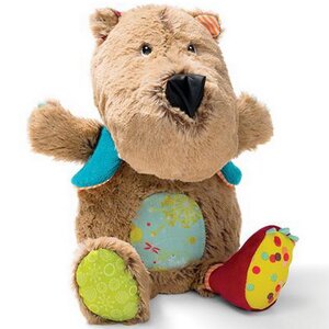 Мягкая игрушка - ночник Медвежонок Цезарь со звуком 36*15 см Lilliputiens фото 2