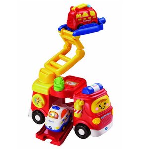 Обучающая игрушка Большая пожарная машина Бип-Бип Toot-Toot Drivers с 1 машинкой, со светом и звуком Vtech фото 1