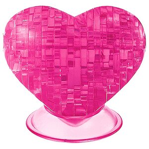 3Д пазл Сердце, розовый, 8 см, 46 эл. Crystal Puzzle фото 1
