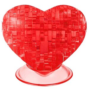 3Д пазл Сердце, красный, 8 см, 46 эл. Crystal Puzzle фото 1