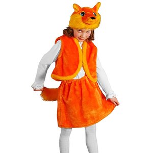 Карнавальный костюм Лисенок, юбка, рост 122-134 см Бока С фото 1