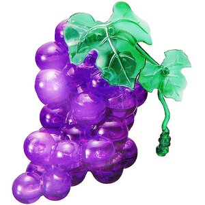 3D пазл Виноград, фиолетовый, 9 см, 46 эл. Crystal Puzzle фото 1