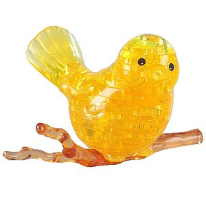3Д пазл Птичка, желтый, 8 см, 48 эл. Crystal Puzzle фото 1