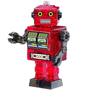 3D пазл Робот, красный, 9 см, 39 эл. Crystal Puzzle фото 1