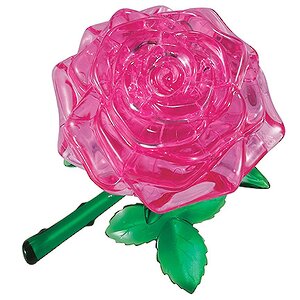 3D пазл Роза, розовый, 8 см, 44 эл. Crystal Puzzle фото 1