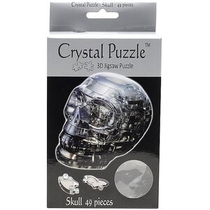 3Д пазл Череп, черный, 8 см, 49 эл. Crystal Puzzle фото 2