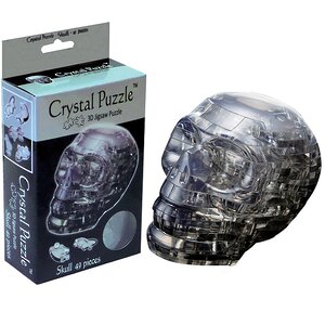 3Д пазл Череп, черный, 8 см, 49 эл. Crystal Puzzle фото 3