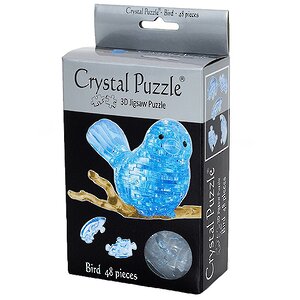 3Д пазл Птичка, голубой, 8 см, 48 эл. Crystal Puzzle фото 2