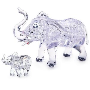 3D пазл Два Слона, 46 элементов Crystal Puzzle фото 1