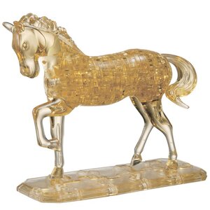 3Д пазл Лошадь золотая, 20 см, 100 элементов Crystal Puzzle фото 1