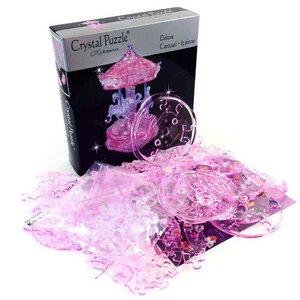 3Д пазл Карусель розовая, 19 см, 83 эл. Crystal Puzzle фото 2