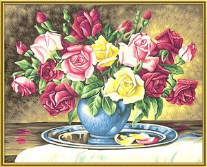 Раскраска по номерам "Розы", 40*50 см Schipper фото 1