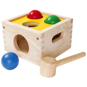 Развивающая игрушка-стучалка Молоток с шарами, 15*10*15.2 см, дерево Plan Toys фото 1