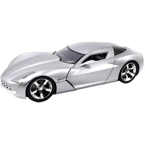 Коллекционная модель 2009 Corvette Stingray Concept 1:18 металл серебристый Jada Toys фото 1