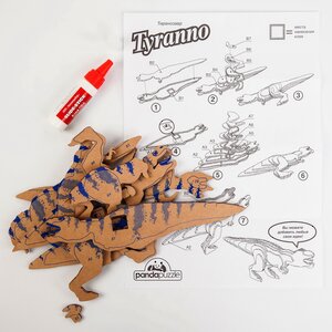 Пазл 3D Тираннозавр 26 см, гофрокартон Panda Puzzle фото 4