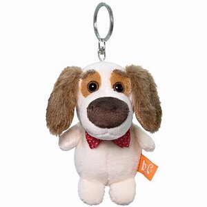 Мягкая игрушка-брелок Собака Бартоломей с бантиком 12 см Budi Basa фото 1