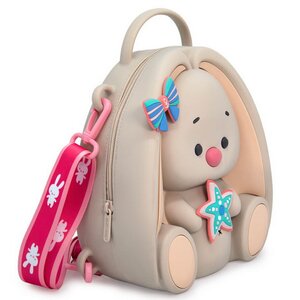 Детский рюкзак Зайка Ми 22 см, из силикона со сменными джибитсами Budi Basa фото 6