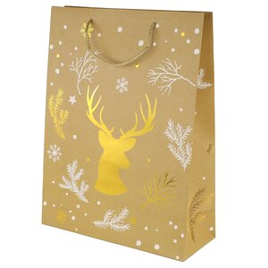 Подарочный пакет Craft Christmas - Золотой олень 40*30 см Koopman фото 1