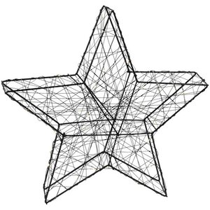 Светодиодная фигура Звезда Монтелло Блэк 30 см, 30 теплых белых LED, таймер, на батарейках