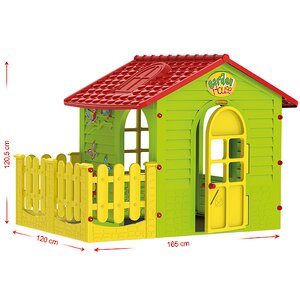 Детский домик с забором, 165*120*121 см Mochtoys фото 1