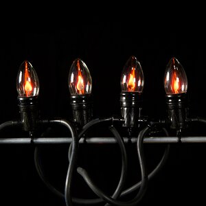 Гирлянда Свечи Горящее Пламя 10 ламп на клипсах 4 м, черный ПВХ, IP44 Koopman фото 1