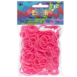 Резиночки для плетения силиконовые, цвет: розовый неоновый Rainbow Loom фото 2